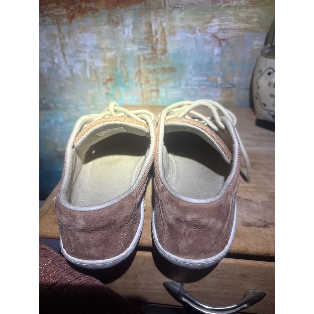 Groundies Urban Barefootwear Tan Canvas Suede Minimalist Sneakers Womens 10 EU41 - Picture 7 of 8
